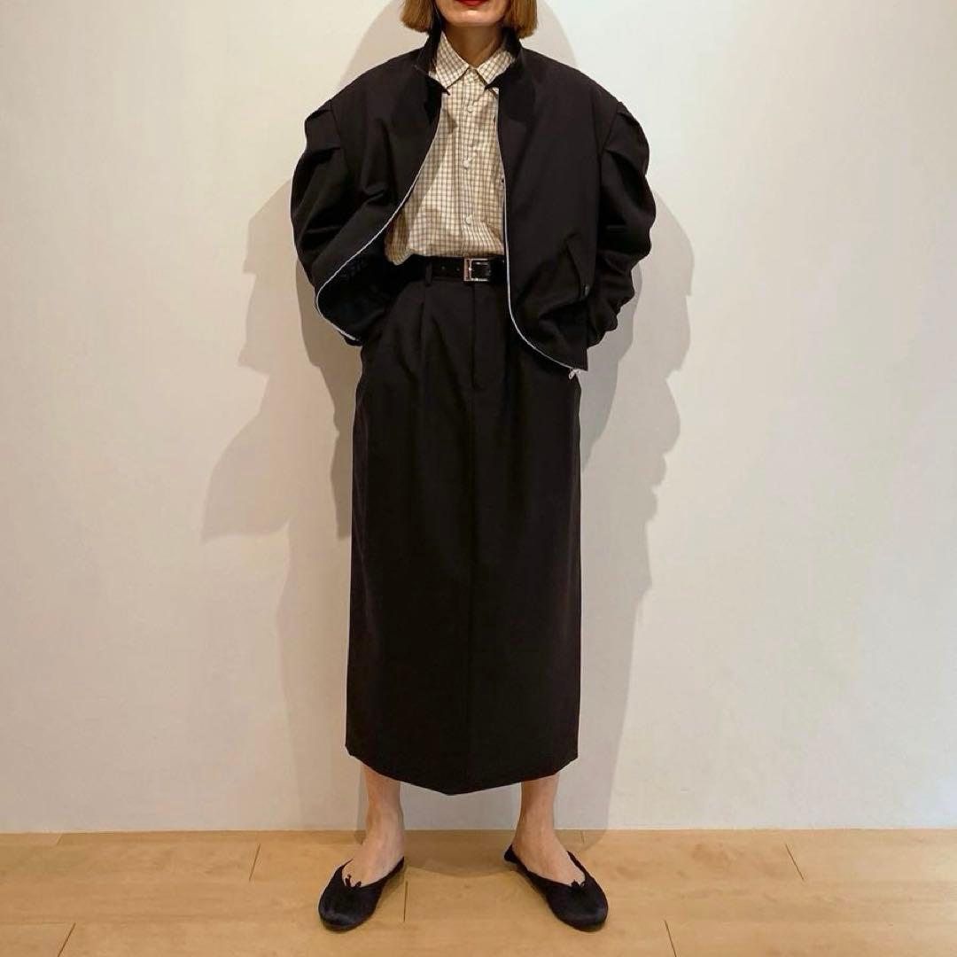 新品 HOLIDAY WOOL DRAWSTRINGS 2TUCK SKIRT