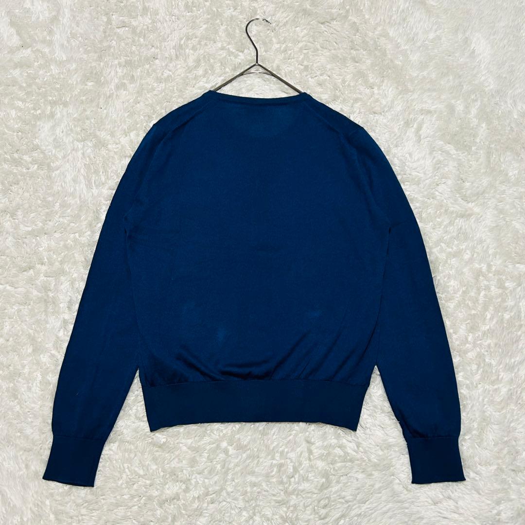 タグ付 未使用級 JOHNSMEDLEY 長袖 カーディガンS インディゴ