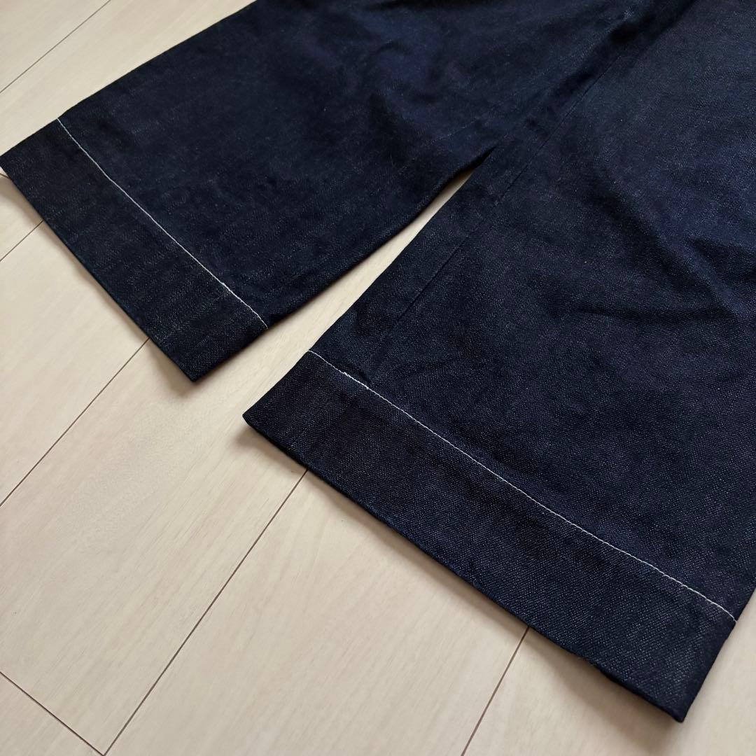 【美品】アダムエロペ デニム マリンパンツ ワイドパンツ インディゴ 36 S