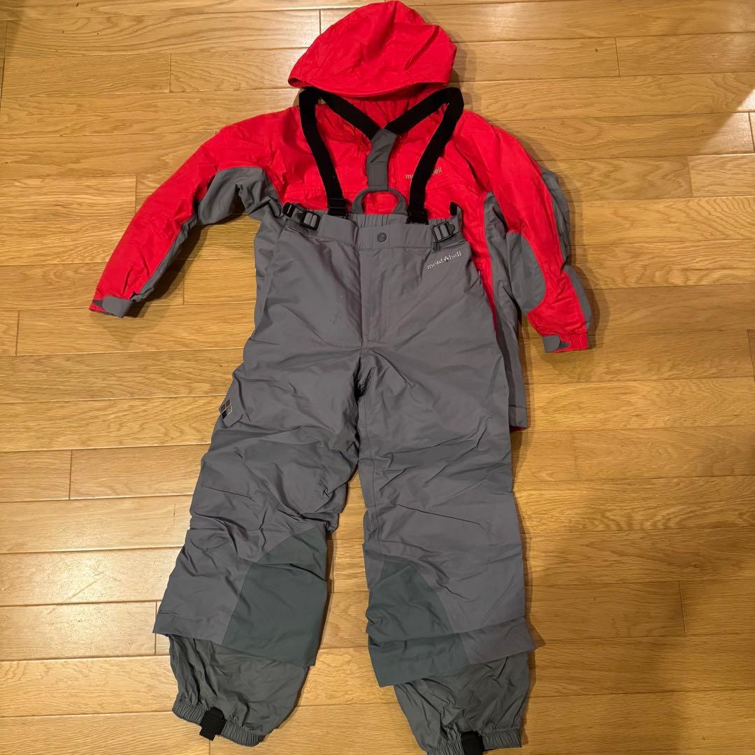 美品 mont-bell kidsサイズ ウェア セットアップ
