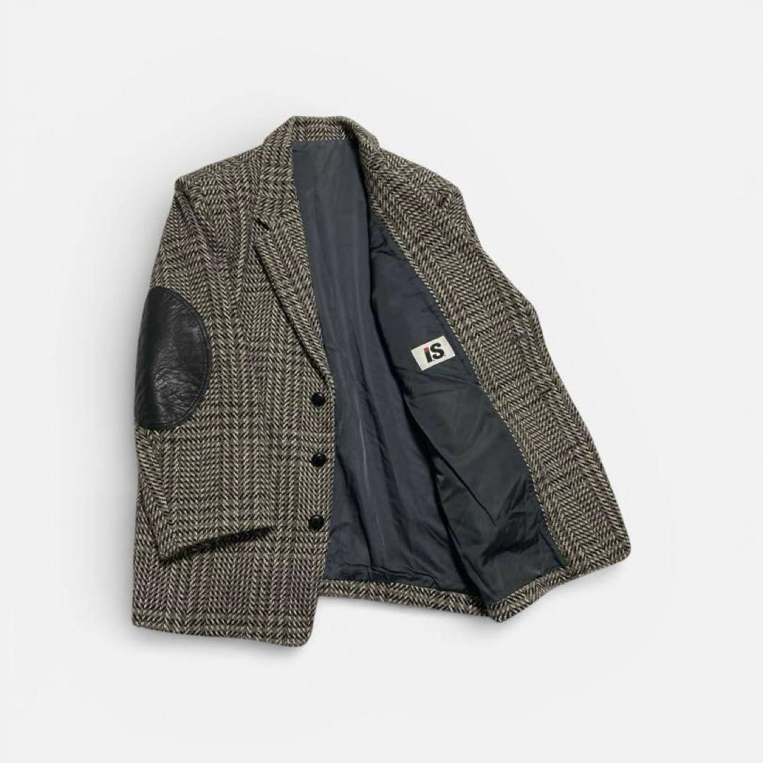 90s ISSEY MIYAKE ツイード ヘリンボーン エルボーパッチ　9
