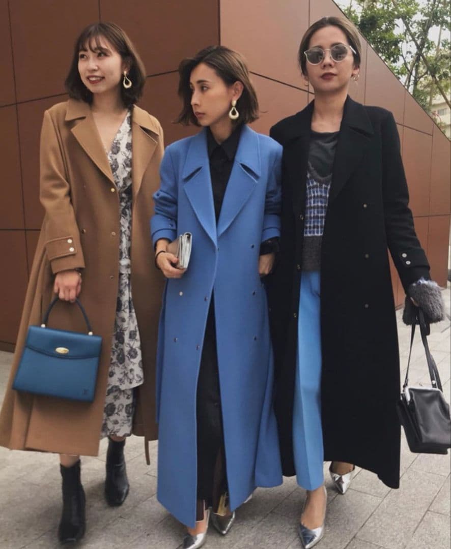 Ameri　BELT FLARE LONG COAT