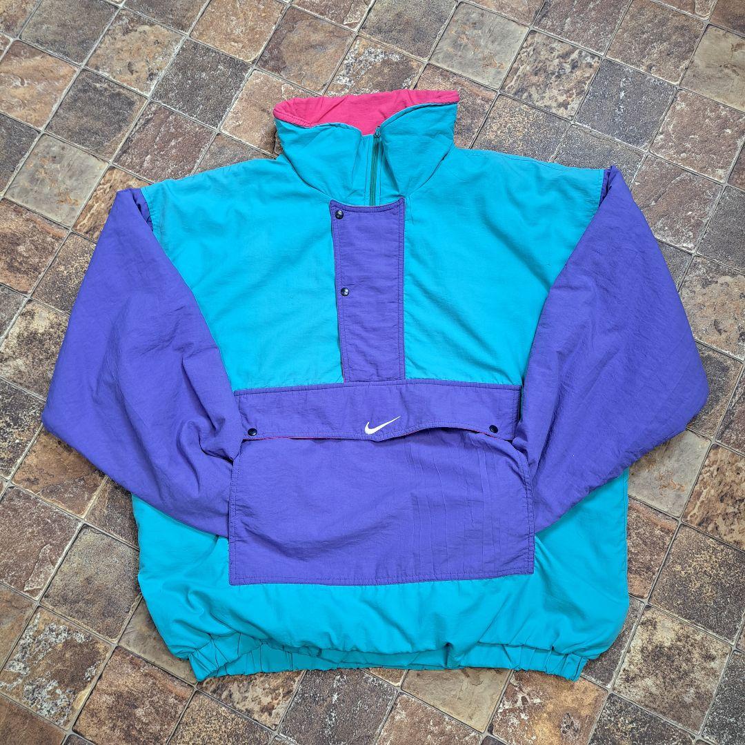 【美品】NIKE　ナイキ　中綿　ハーフジップ　ヴィンテージ　プルオーバー