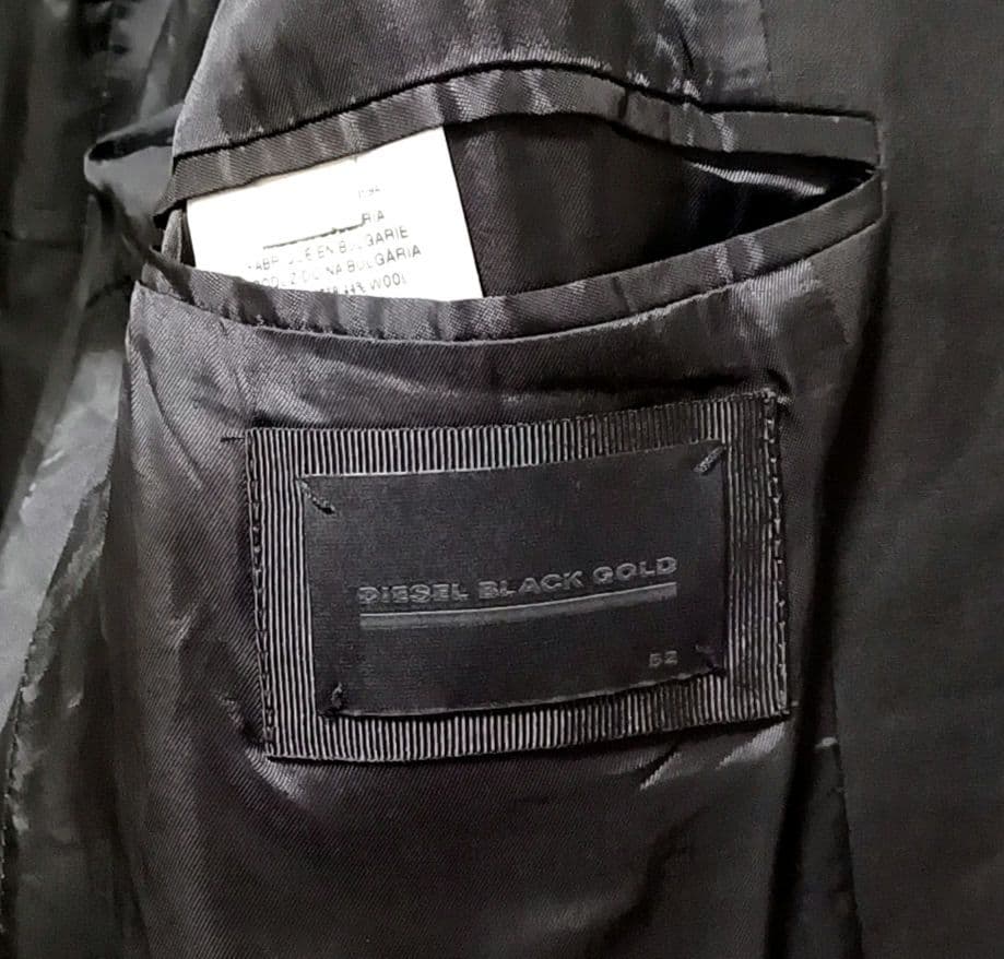 DIESEL ディーゼル ブラック ゴールド　テーラード ジャケット　ブラック