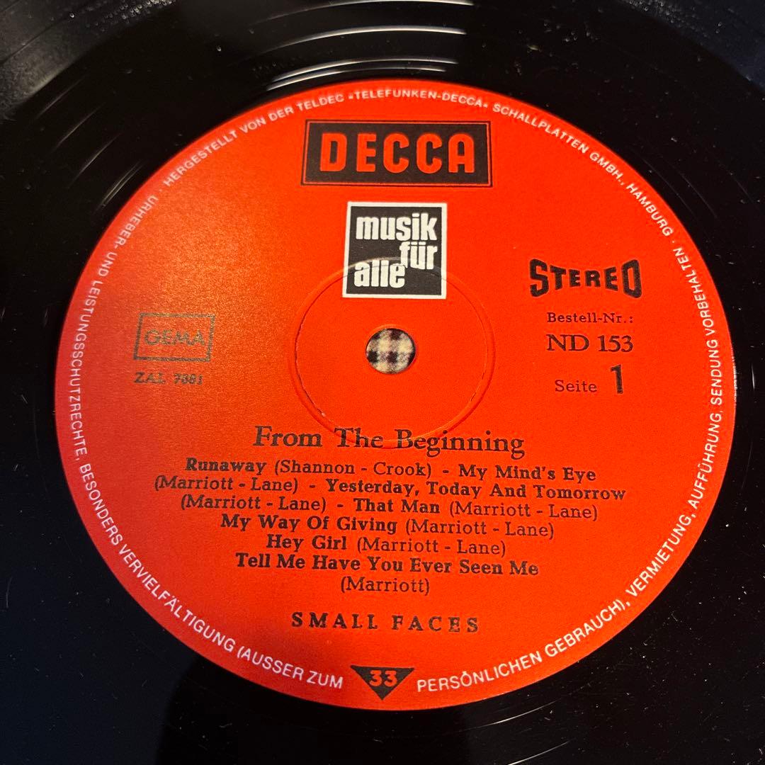 【独DECCA】Small Faces / From The Beginning