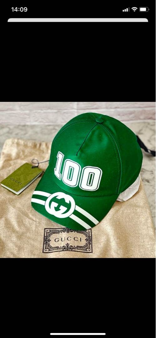 激レア❗️ヨーロッパ限定カラー❗️Gucci キャップ　　100th M
