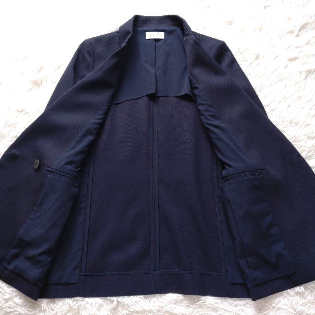 【美品】PLST ダブルブレストジャケット 23SS 金ボタン ネイビー S