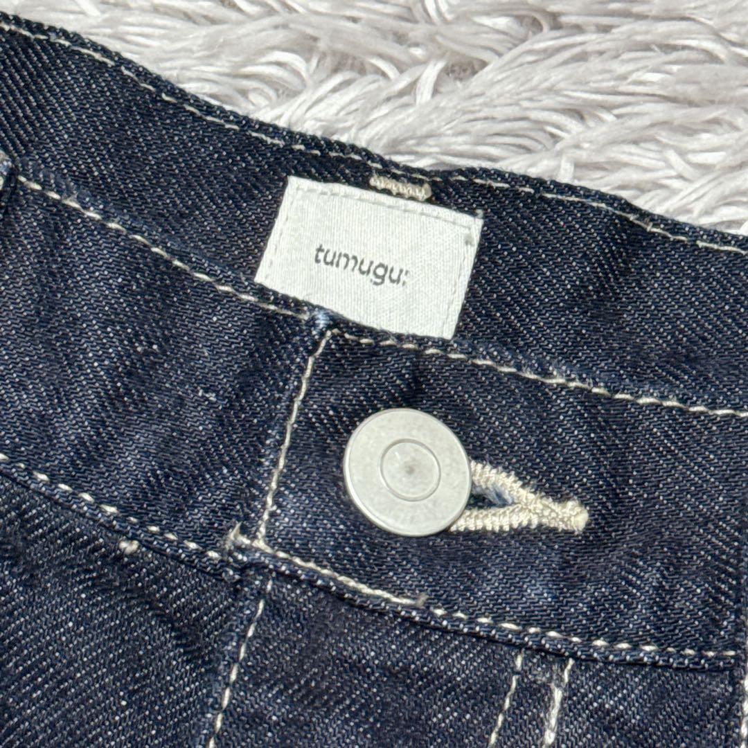 新品未使用 タグ付き ★tumugu 12ozヴィンテージ デニムワイドパンツ