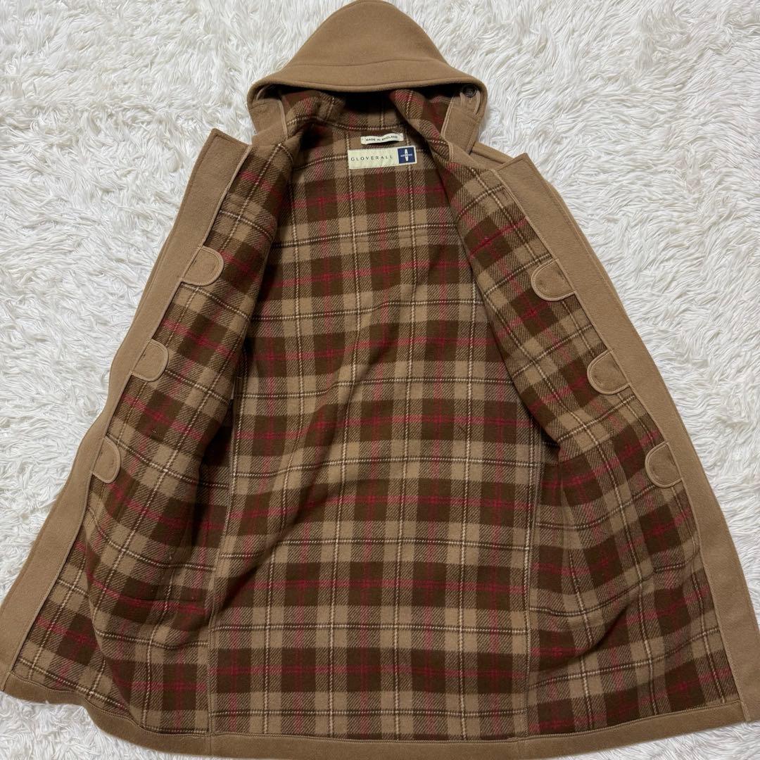 【美品】Gloverall ダッフルコート　英国製　キャメル　チェック柄