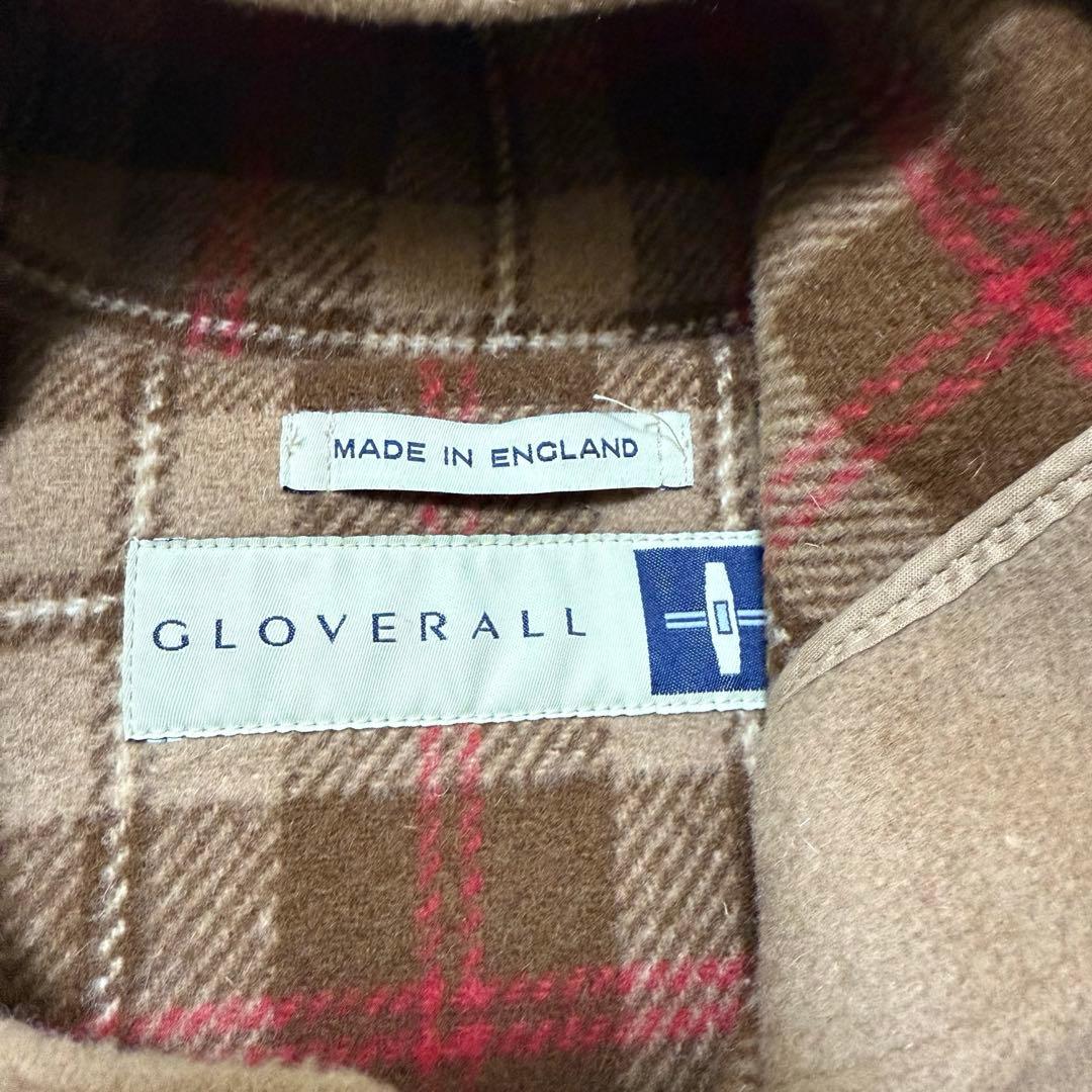 【美品】Gloverall ダッフルコート　英国製　キャメル　チェック柄