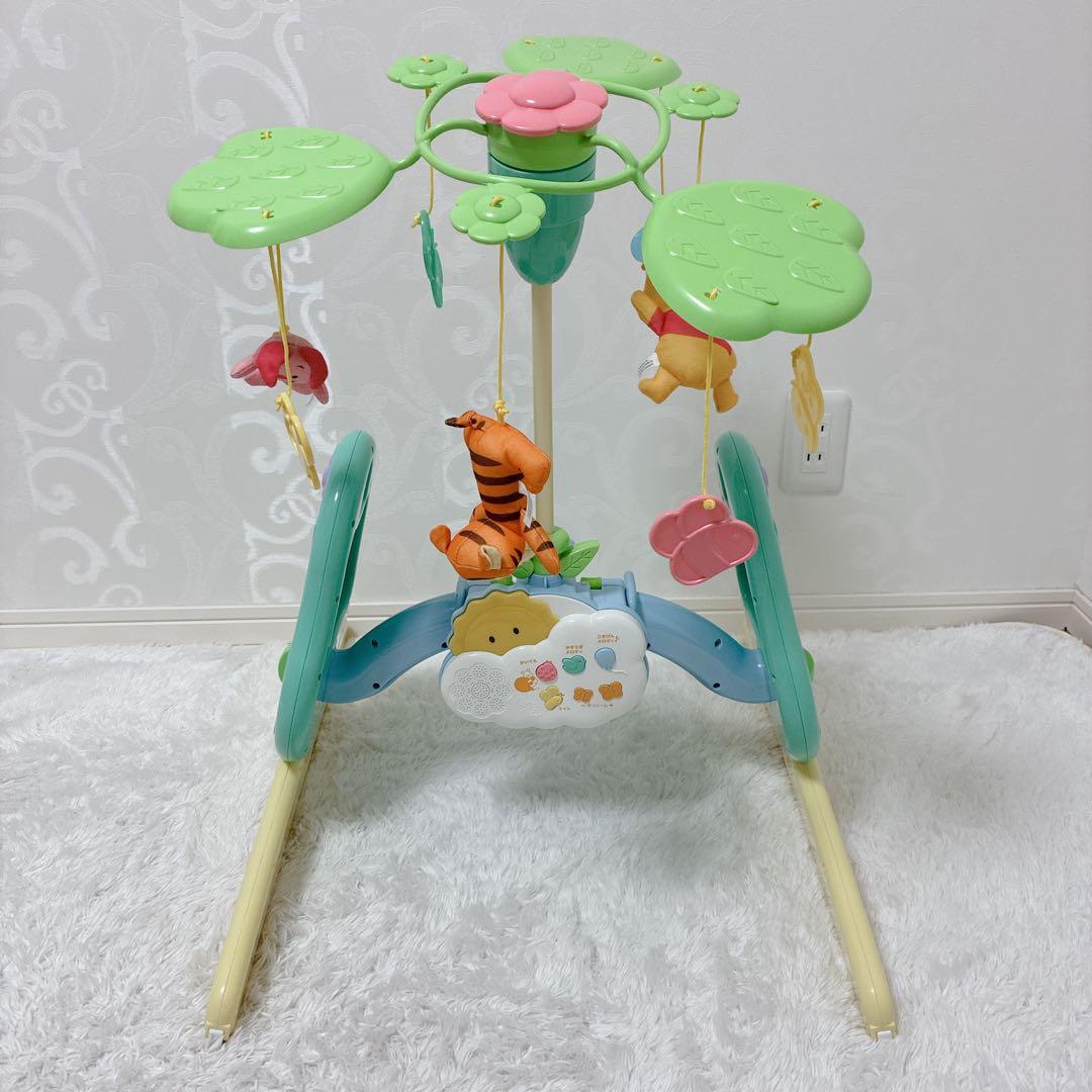 【極美品】プーメリー くまのプーさん えらべる回転6WAY ジムにへんしんメリー