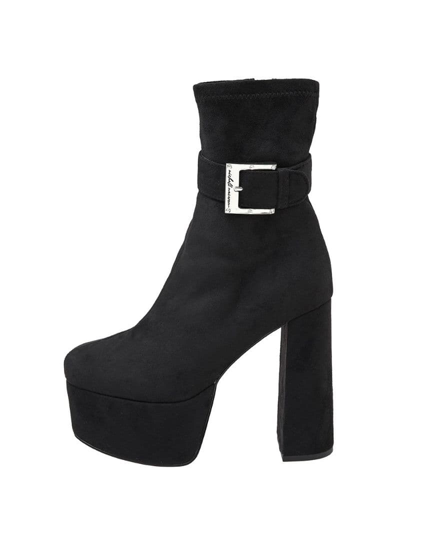 ミシェルマカロン　バックルショートブーツ13cm　ブラック　M