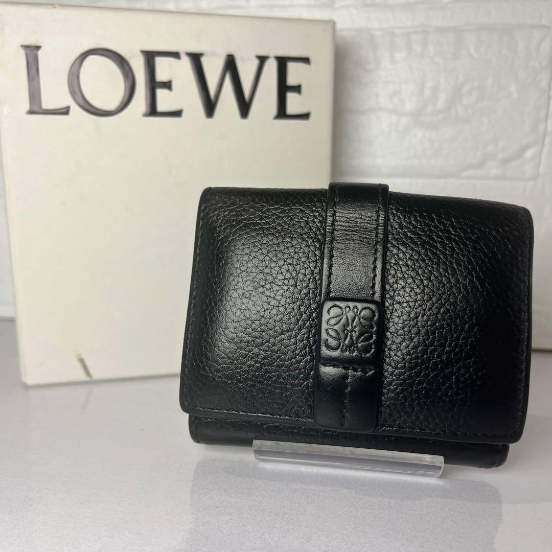 LOEWE ロエベ スモールバーティカルウォレット 財布 ブラック コンパクト