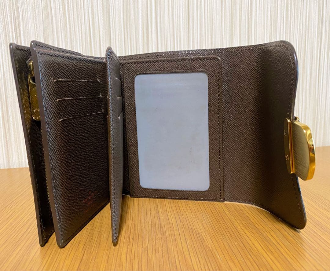 ルイヴィトン ポルトフォイユ ジョイ ダミエ エベヌ 三つ折り財布