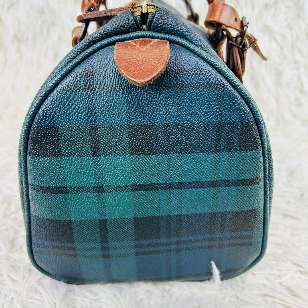✨美品 ポロラルフローレン ボストンバック ミニ チェック柄 チャーム付き