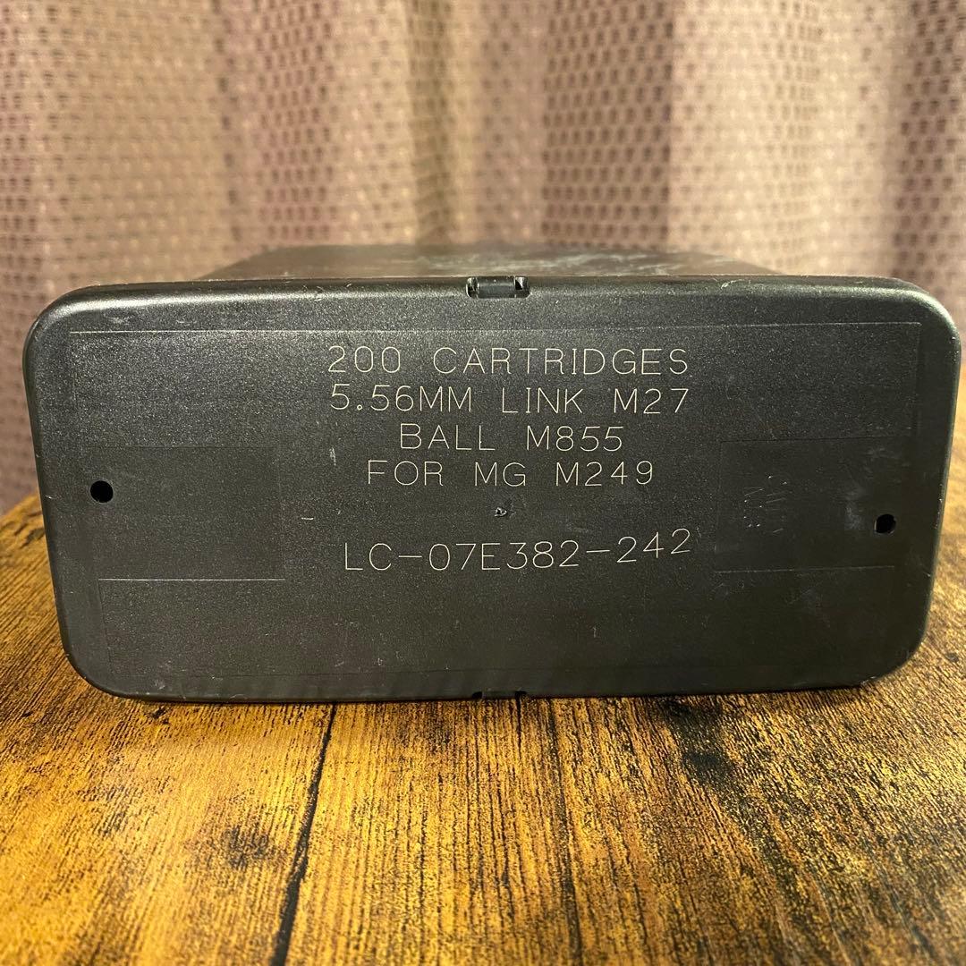 M249ミニミ　5.56㎜　200連ボックスマガジン ブラック　実物　入手困難