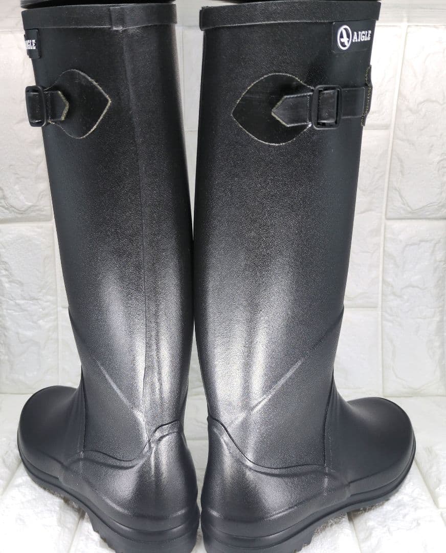 AIGLE エーグル ブラック レディース レインブーツ 長靴 22.5cm