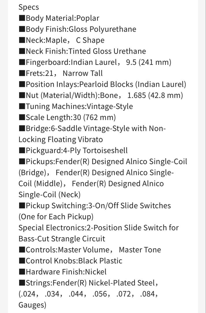 ベース Squier by Fender Classic Vibe bass VI