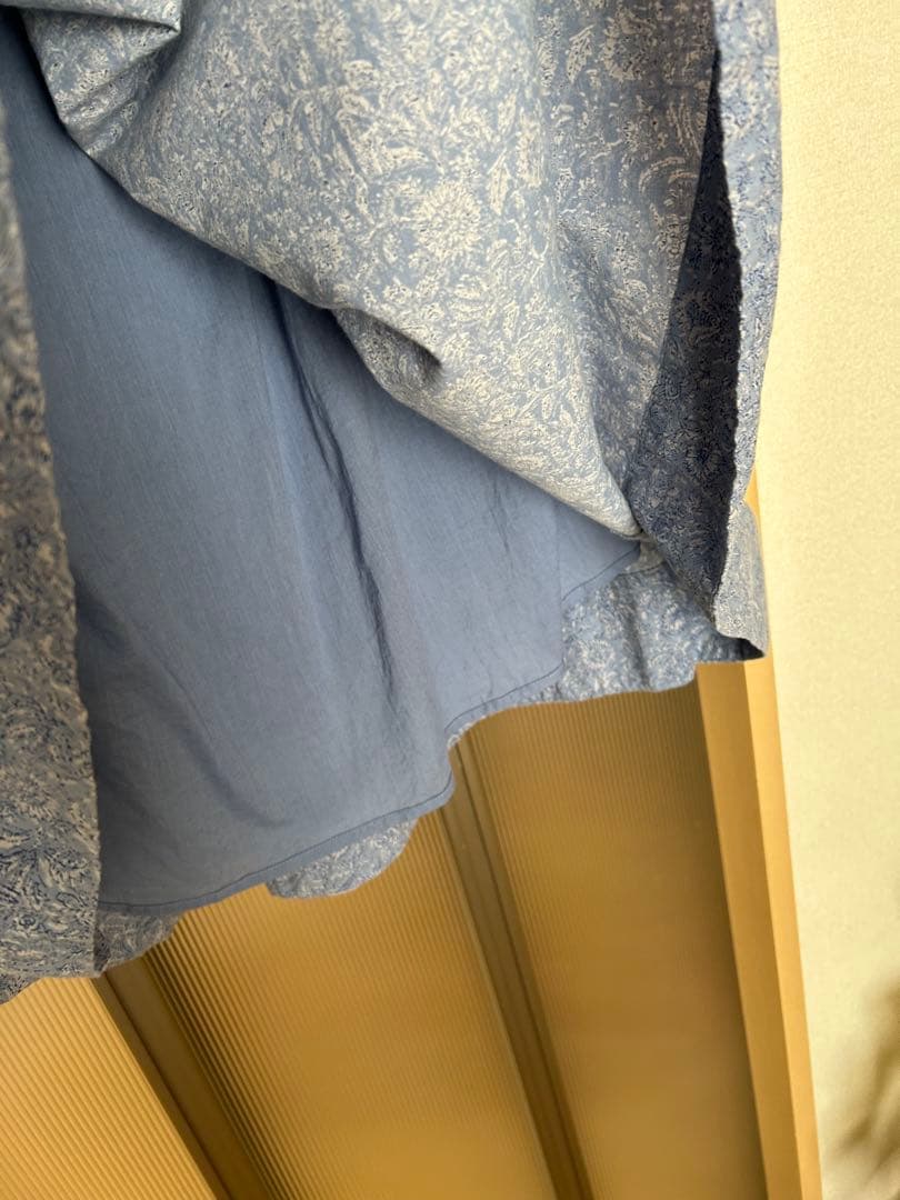kagure コットンプリントギャザースカート