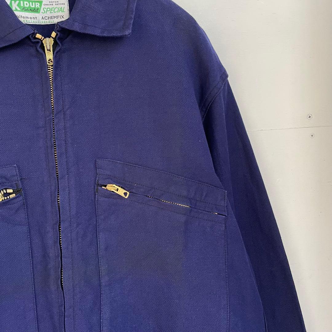 70s フレンチ ワークジャケット カバーオール ヴィンテージ ヨーロッパ古着