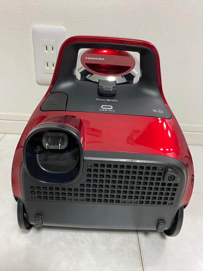 東芝 掃除機 VC-C4 (R) サイクロン 軽量 レッド
