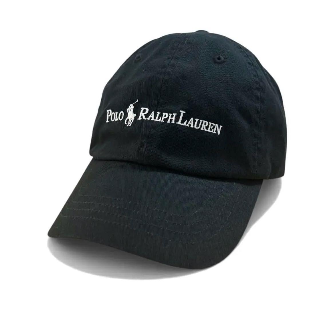 極美品❗️現行QRタグ❗️ POLO コットン ツイル ボール キャップ BLACK