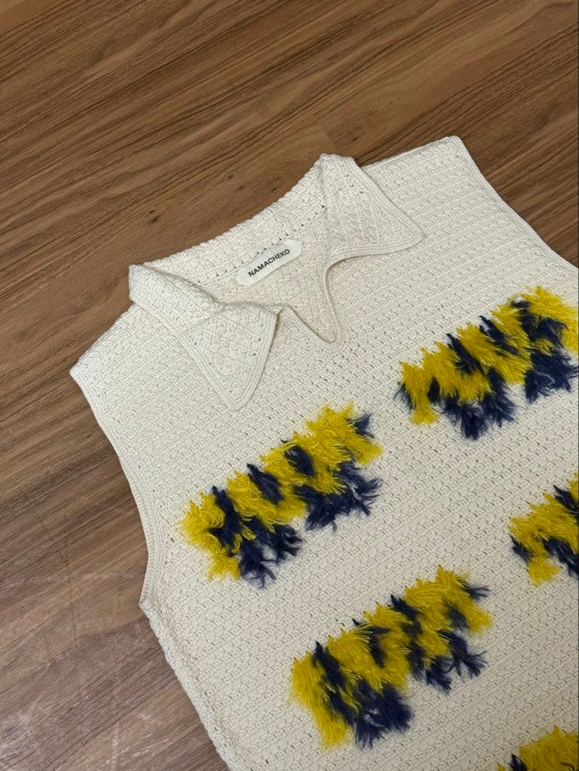 NAMACHEKO 美品 23SS BARAN POLO フリンジニット ベスト