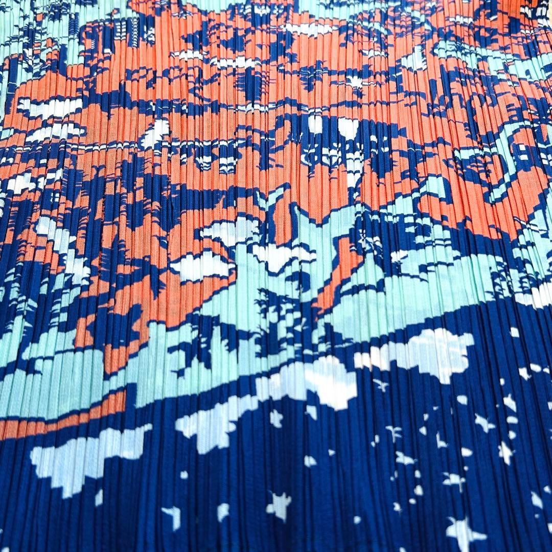 希少✨プリーツプリーズ 地図柄 半袖 Tシャツ カットソー イッセイミヤケ