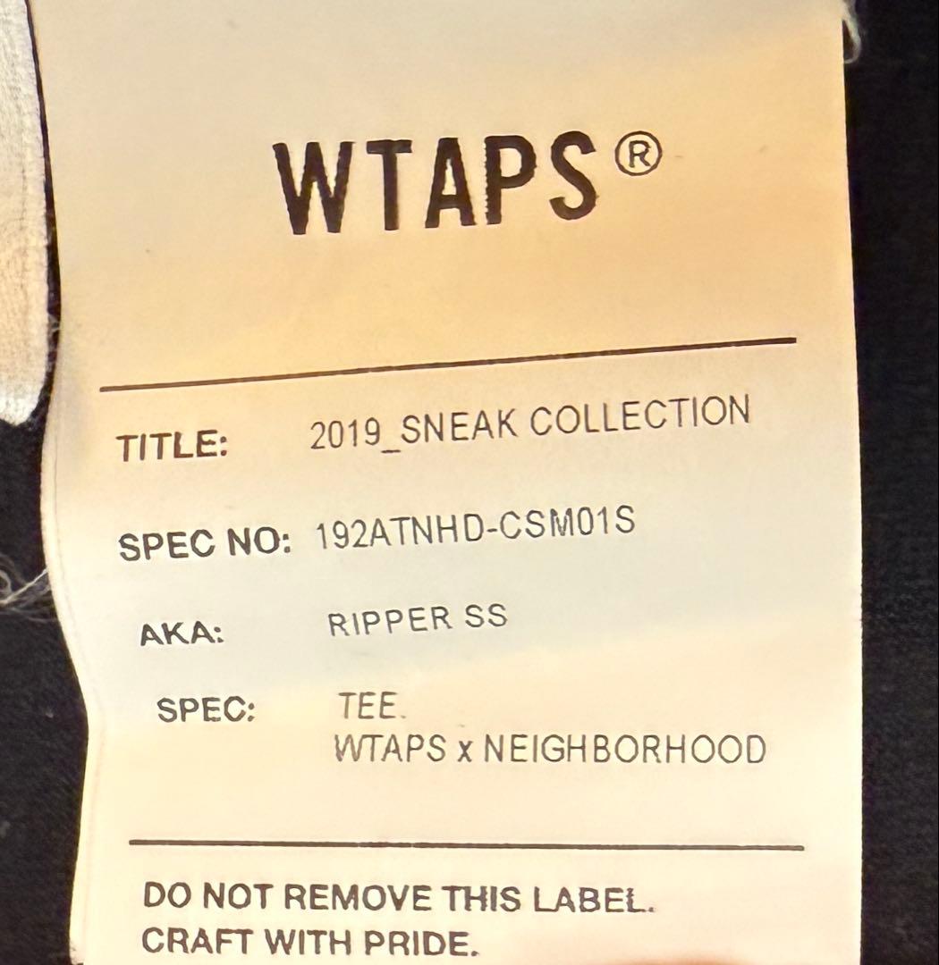 希少 WTAPS NEIGHBORHOOD RIPPER SS 02 黒 L