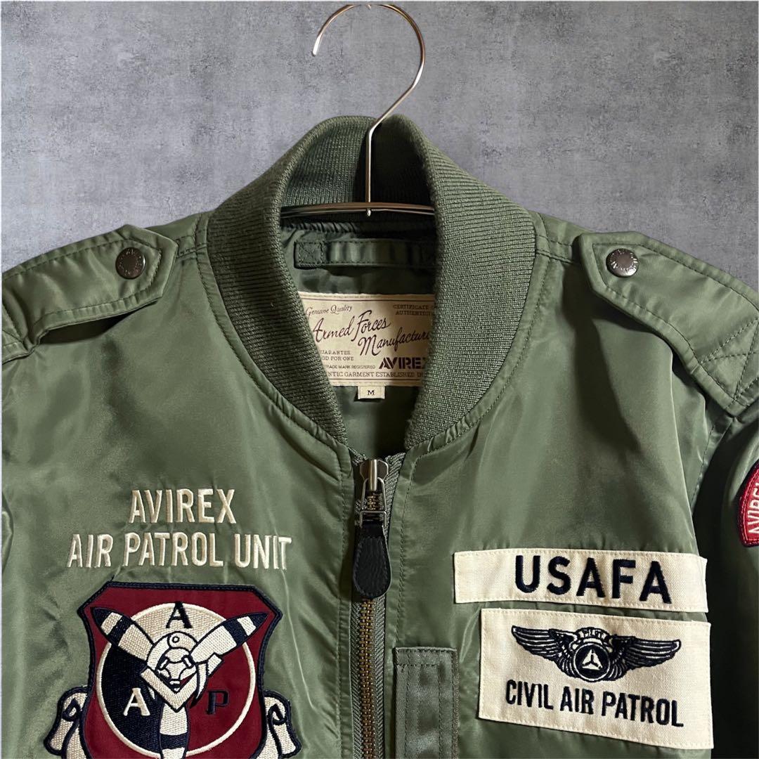 AVIREX MA-1 フライトジャケット L-2 USAFA カーキ M
