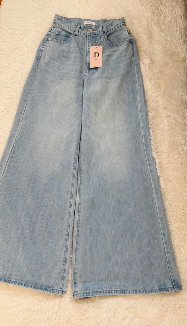 【新品未使用】Darich ダーリッチ　パッチスラブワイドデニムパンツ　フレアM