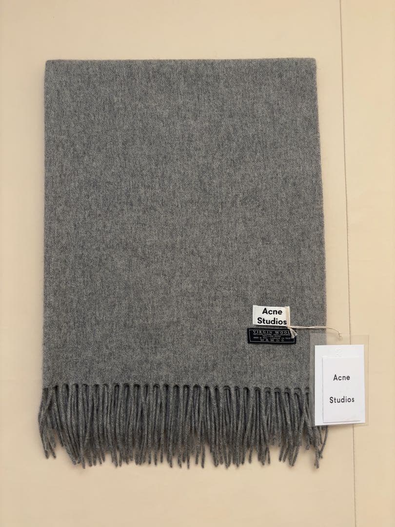 【新品未使用タグ付き】Acne Studios グレーメランジ ストール 旧タグ