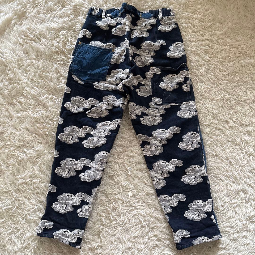 メルシーボークー　デニムパンツ　サルエルパンツ　jacquard cotton