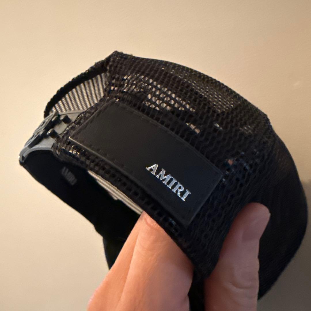 アミリamiri レザーメッシュキャップ