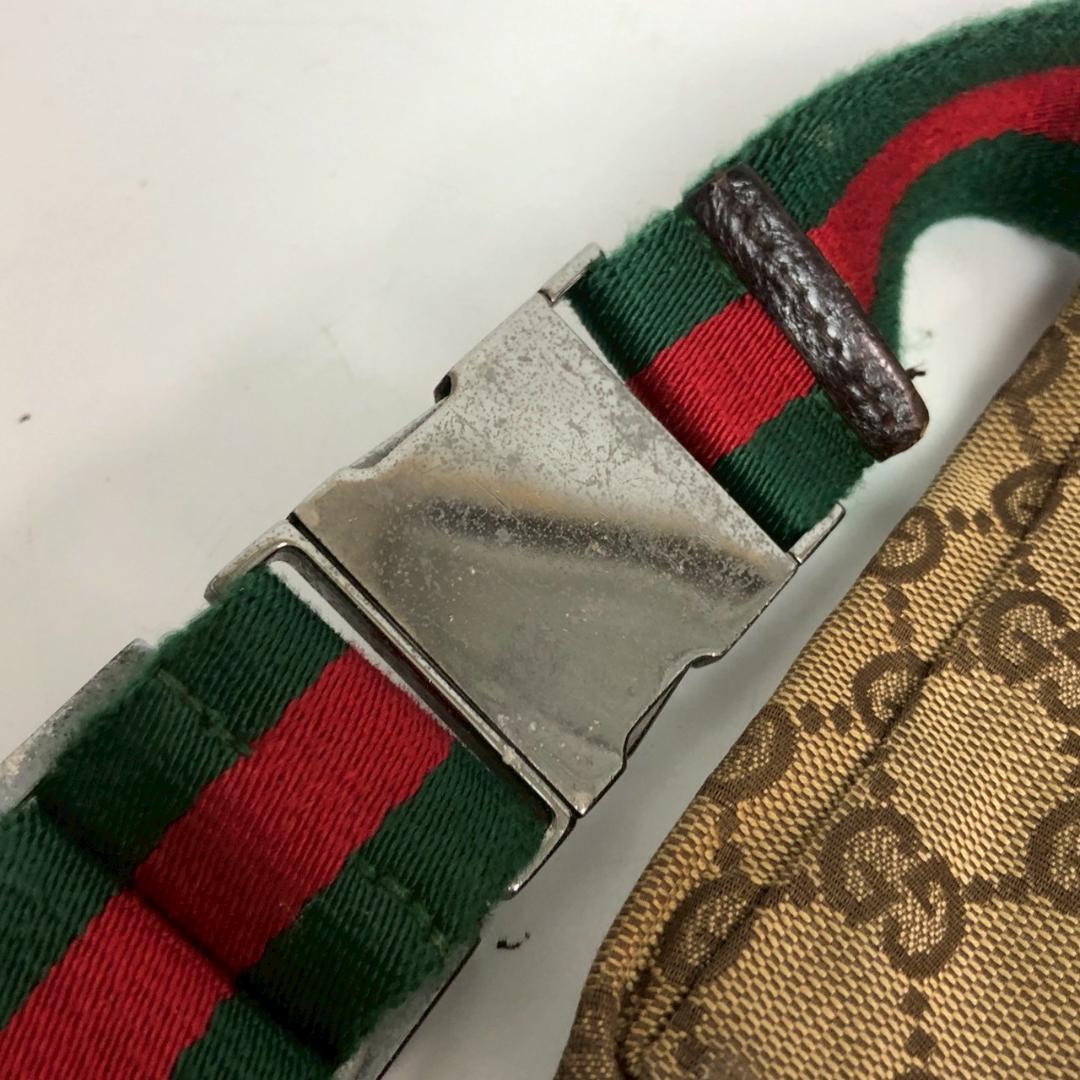 GUCCI グッチ GGキャンバス シェリーライン ウエストバッグ レディース