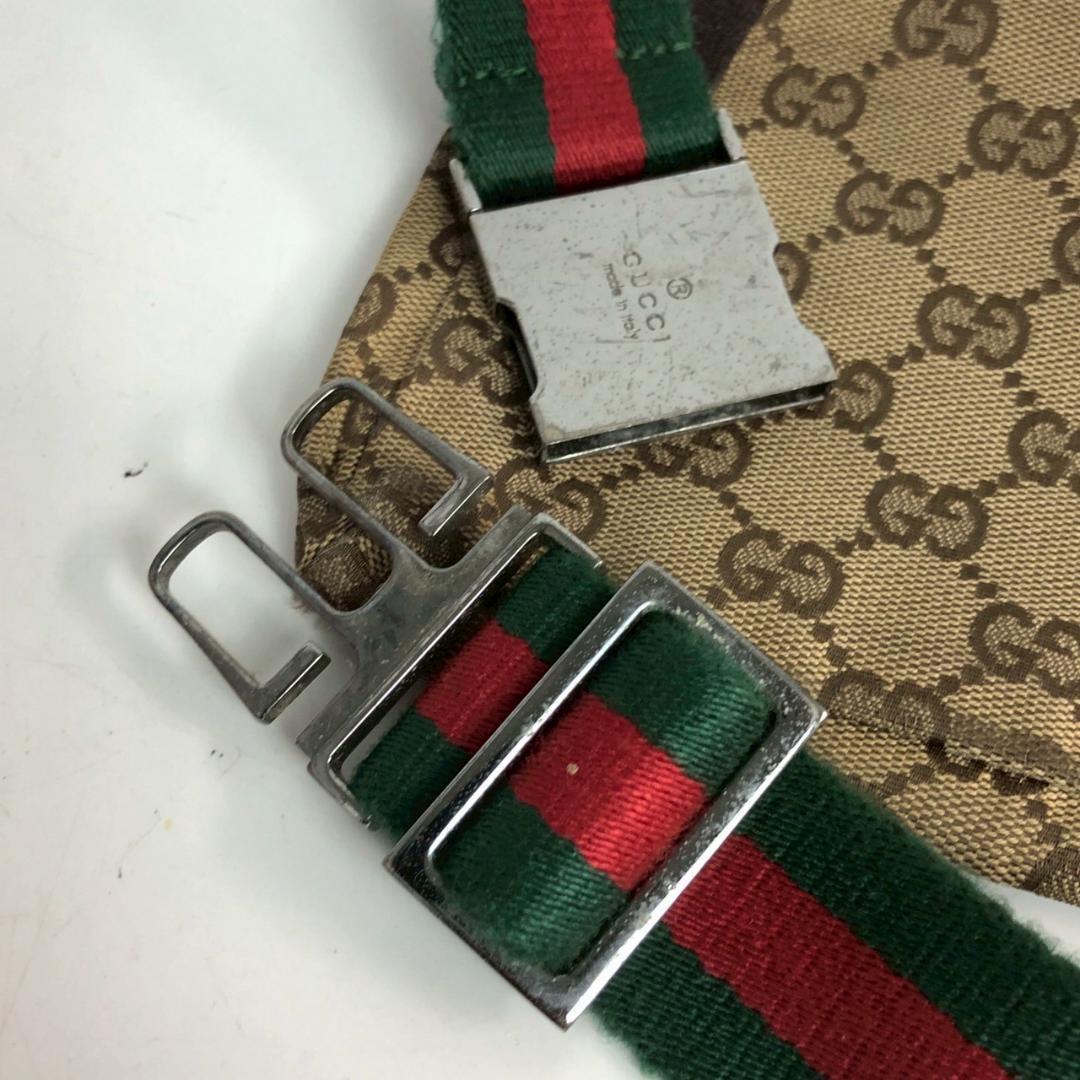 GUCCI グッチ GGキャンバス シェリーライン ウエストバッグ レディース