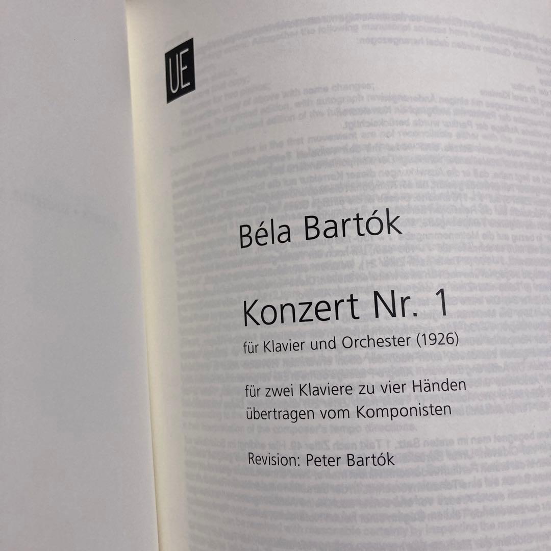 B.BARTÓK/ KONZERT  Nr.1 UNIVERSAL EDTION