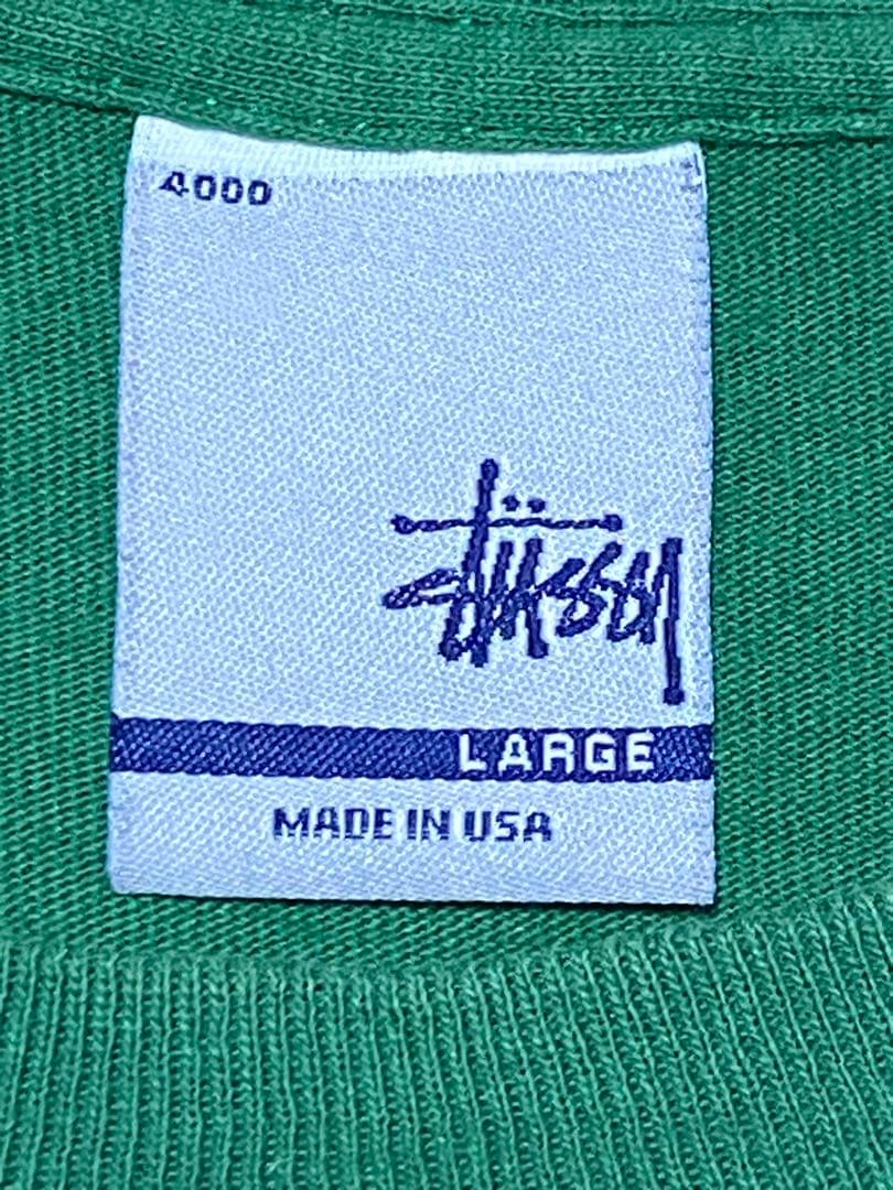 USA製 OLD STUSSY ステューシー 緑 Tシャツ Lサイズ 銀タグ