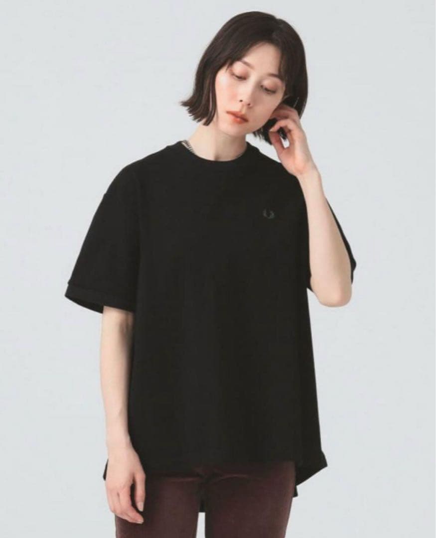 【別注】FRED PERRY / Reluxed Pique Tシャツ　ブラック