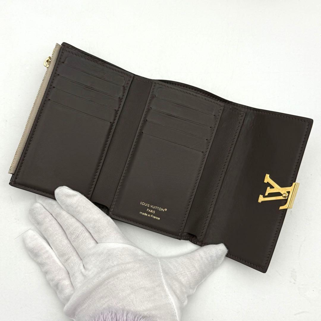 【極上美品】ルイヴィトン ポルトフォイユ カプシーヌ コンパクト 財布 ガレ