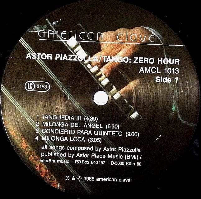 Astor Piazzolla 傑作Tango: Zero Hour 極美品LP