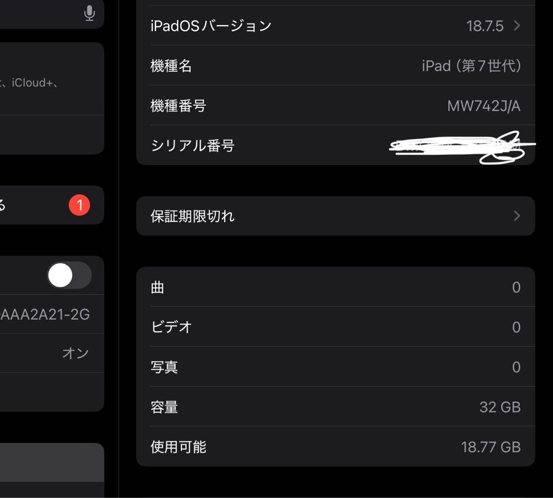 iPad 第7世代　32g スペースグレイ