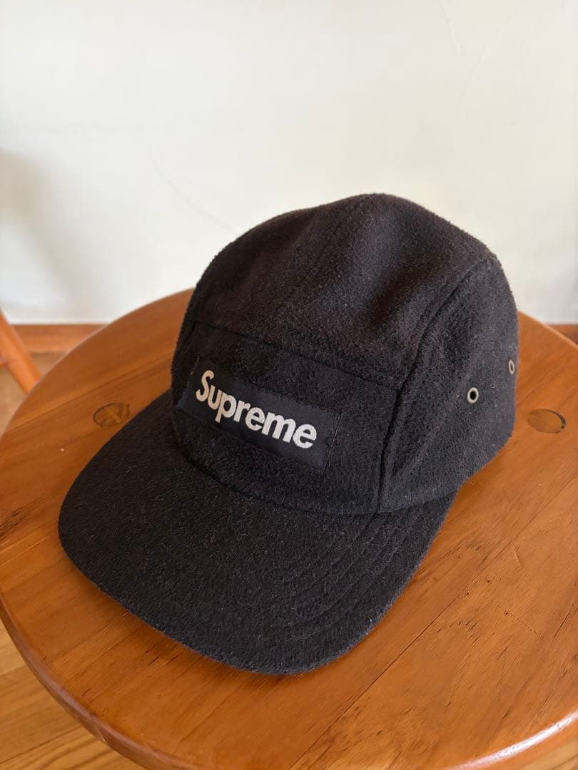 Supreme 黒 キャップ 調整可能