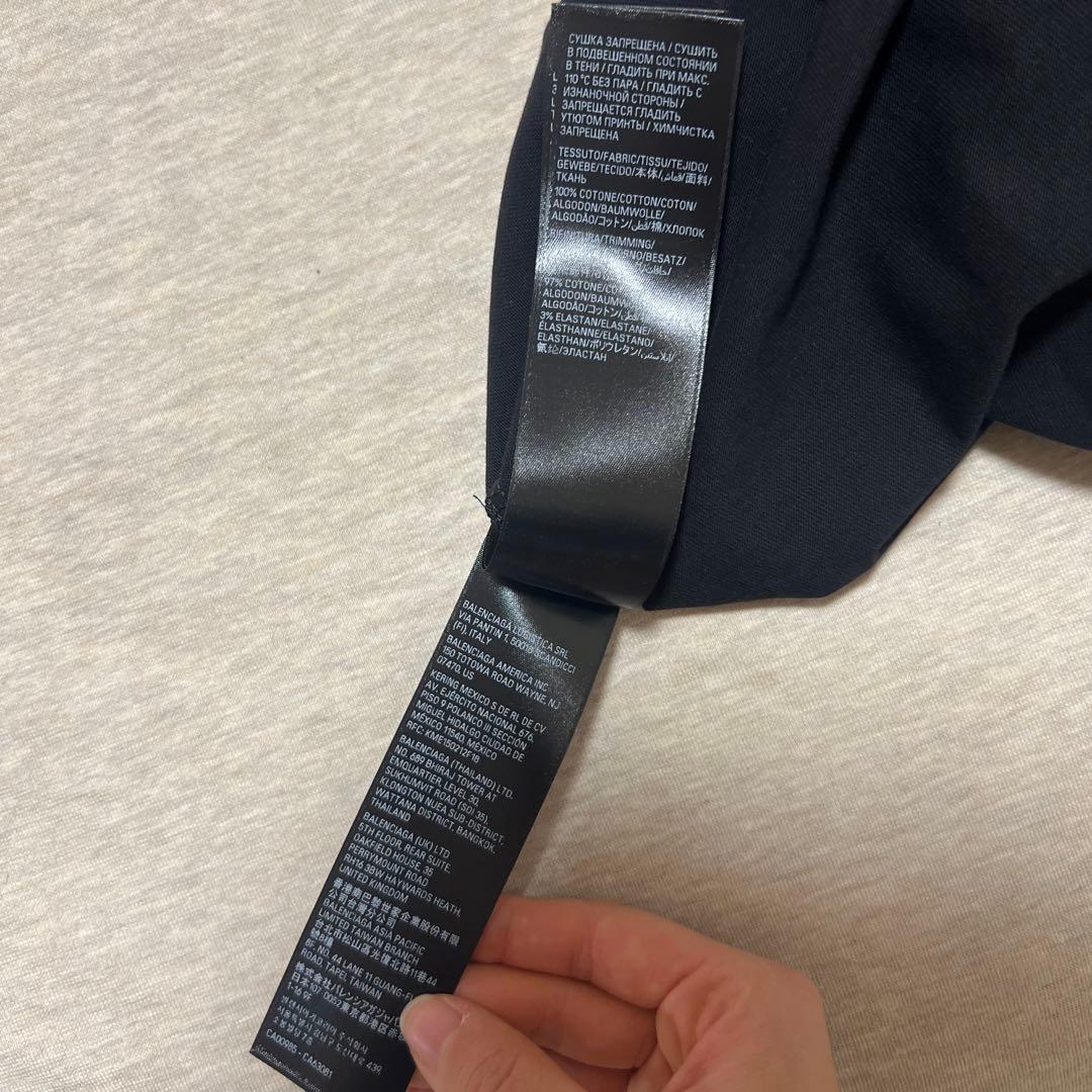 BALENCIAGA ブラック Tシャツ XS バックプリント
