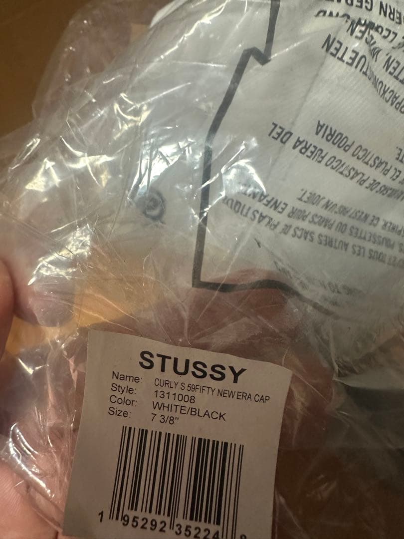 帽子 STUSSY CURLY S LOGO NEW ERA 7 3/8