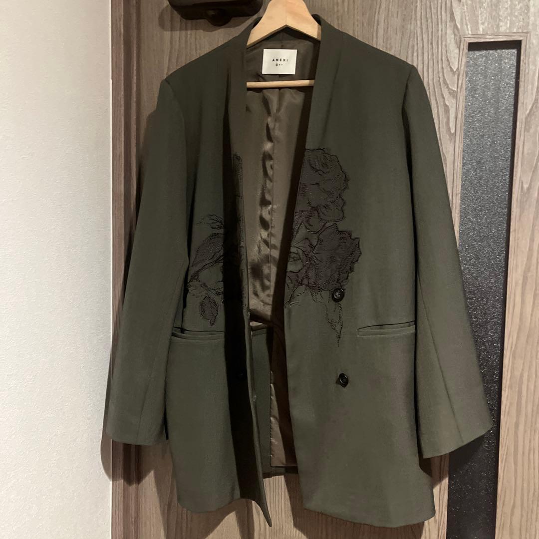 ジャケット・アウター AMERI AMERI ROSE EMBROIDERY JACKET S