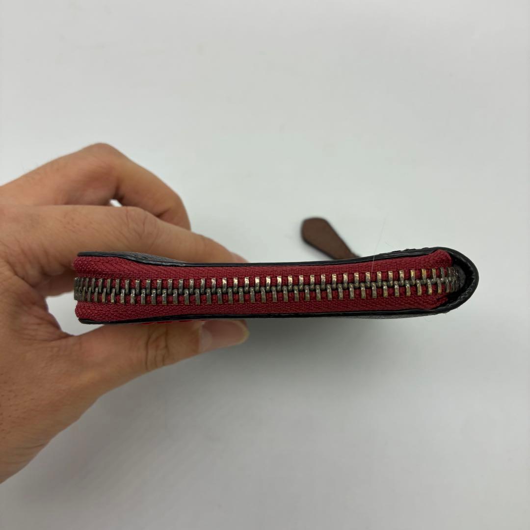 極美品】コーチ COACH 二つ折り財布 ラウンドファスナー ブラック 237