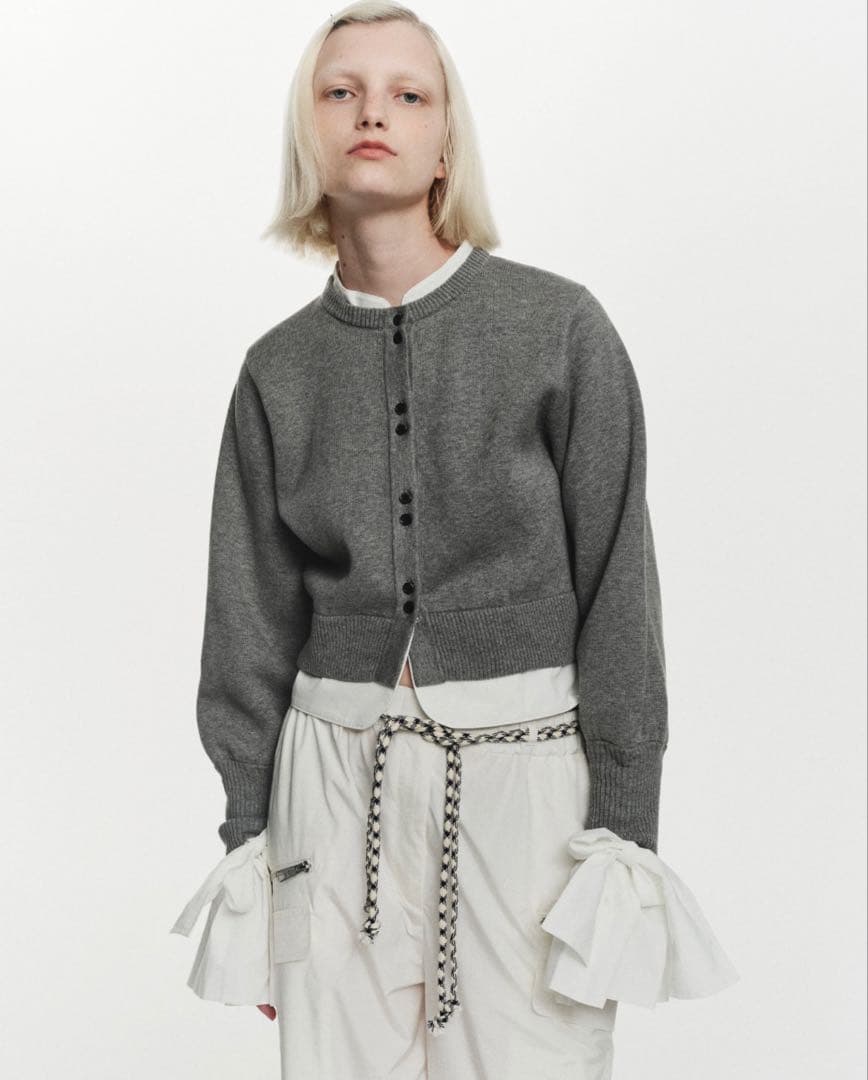 Bibiy ANGELIQUE KNIT グレー ニット カーディガン