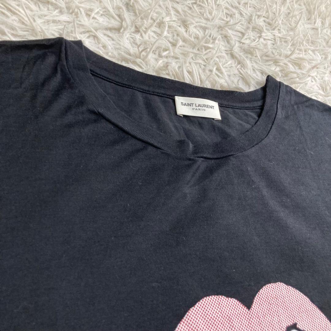良品✨サンローランパリ ブラッドラスター ヴァンパイアTシャツ 黒 コットン