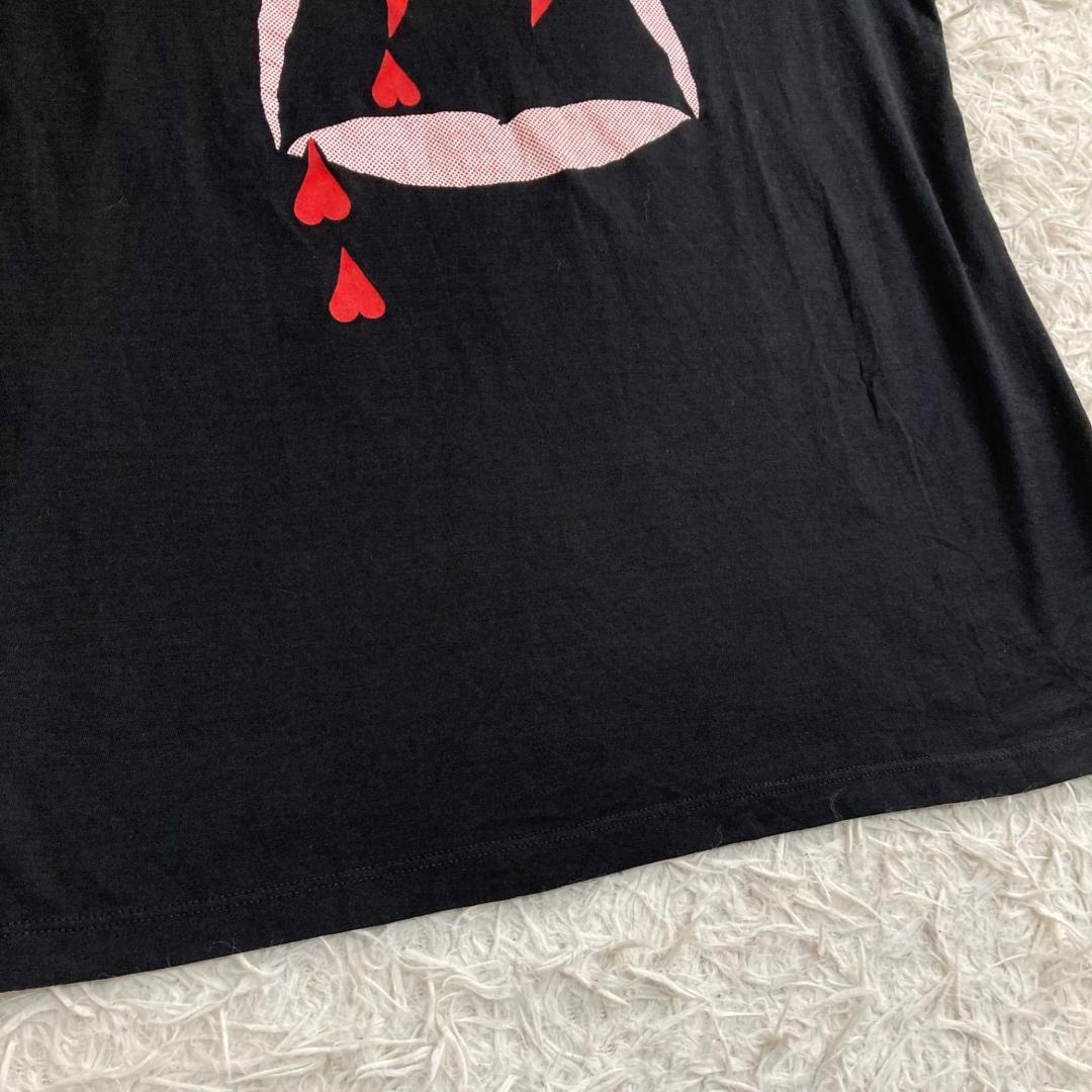 良品✨サンローランパリ ブラッドラスター ヴァンパイアTシャツ 黒 コットン